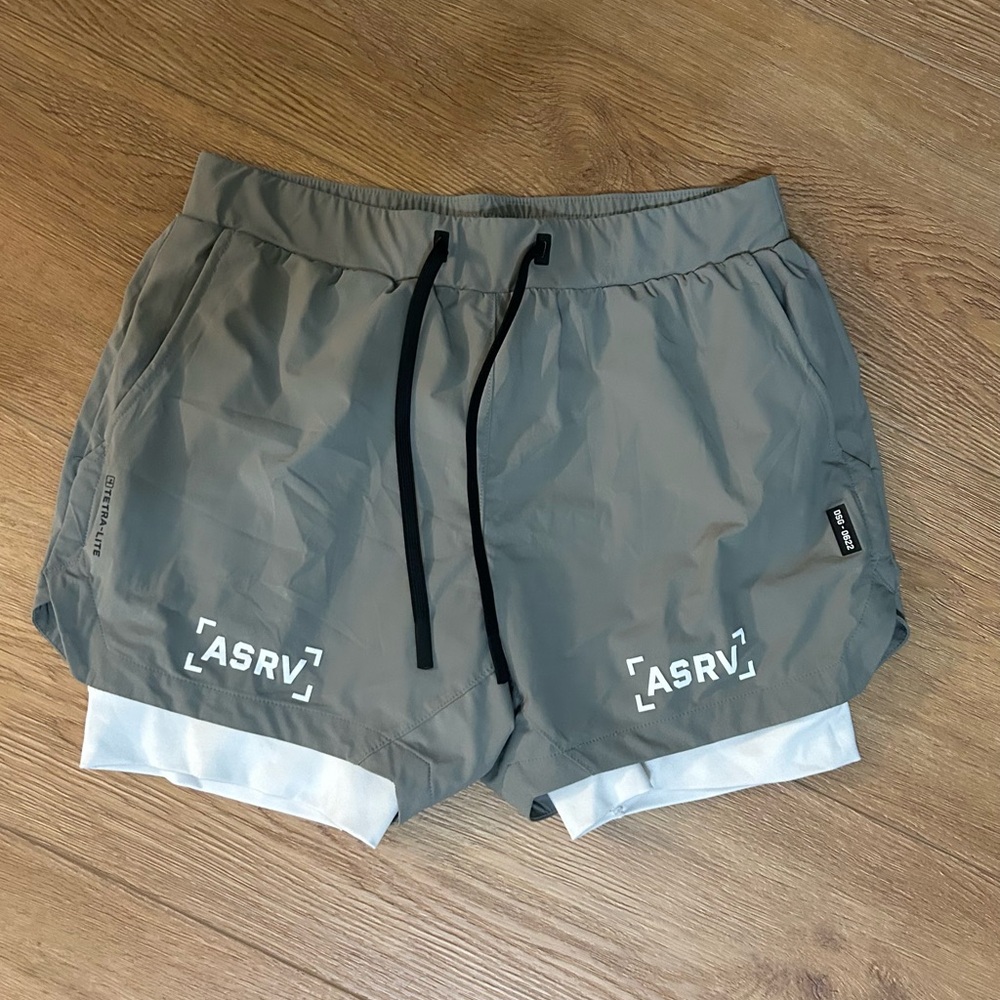 ASRV Tetra-Lite 5” inseam Sage Green Liner Shorts